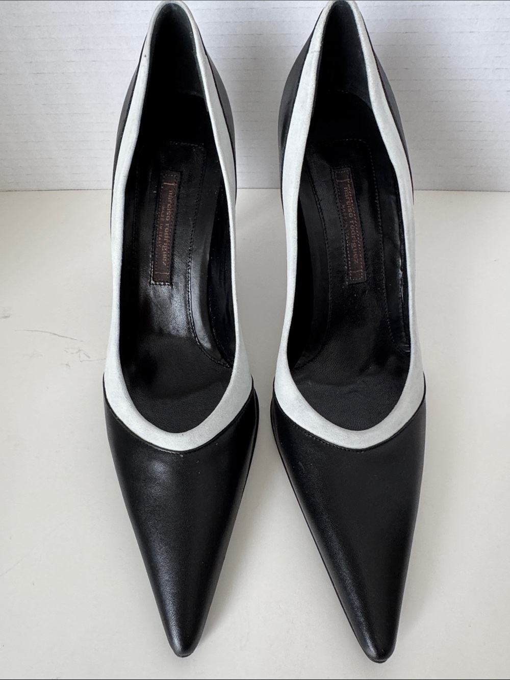 Narciso Rodriguez Black Pumps with White Trim